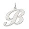 Sterling Silver Large Script Initial Letter B Charm Jewerly 21mm x 24mm